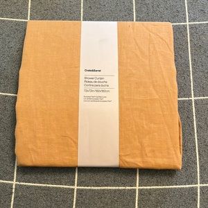 Crate&Barrel European flax linen shower curtain